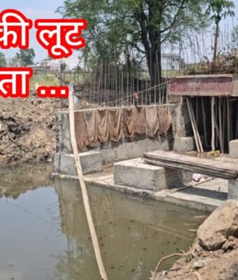 अंधेर नगरी चौपटराजा : खेत में कॉलोनी काटने सरकारी नाले पर बनाया पुल !