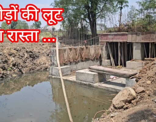अंधेर नगरी चौपटराजा : खेत में कॉलोनी काटने सरकारी नाले पर बनाया पुल !